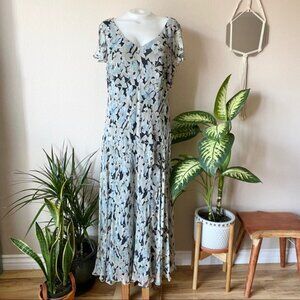 100% SILK Woman Floral Dress 18W